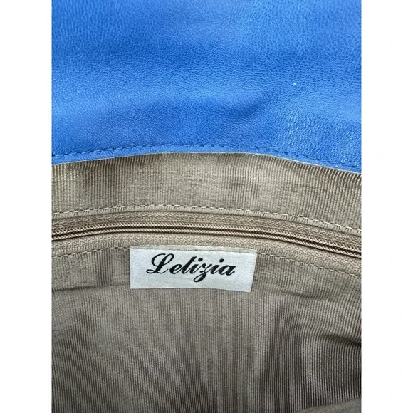 Vintage Letizia Blue‎ Snakeskin Shoulder Bag - Picture 5 of 7